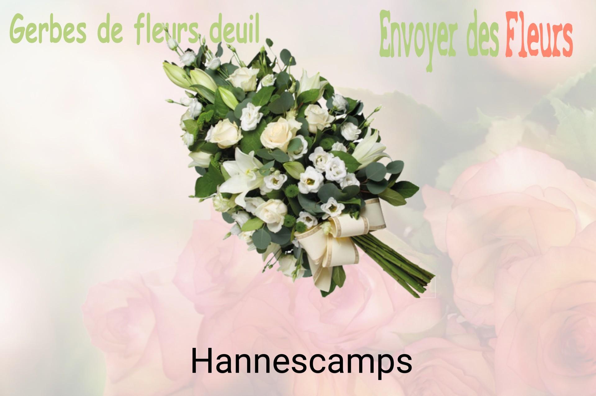 Gerbe de fleurs de deuil livrée à Hannescamps